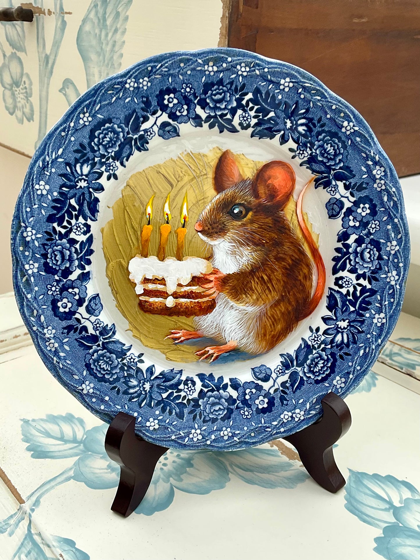 The Birthday Cake mouse, decorative saucer