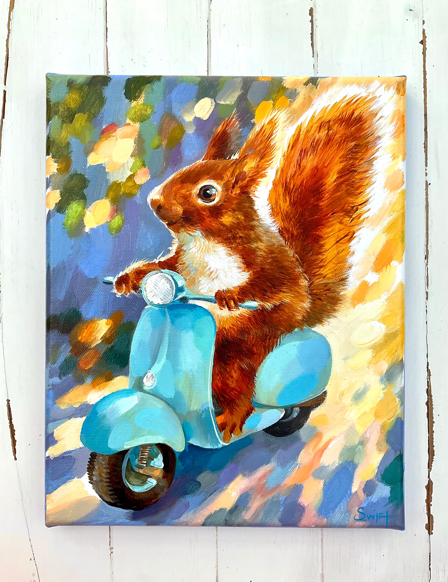 Beautiful ride (Blue Vespa)