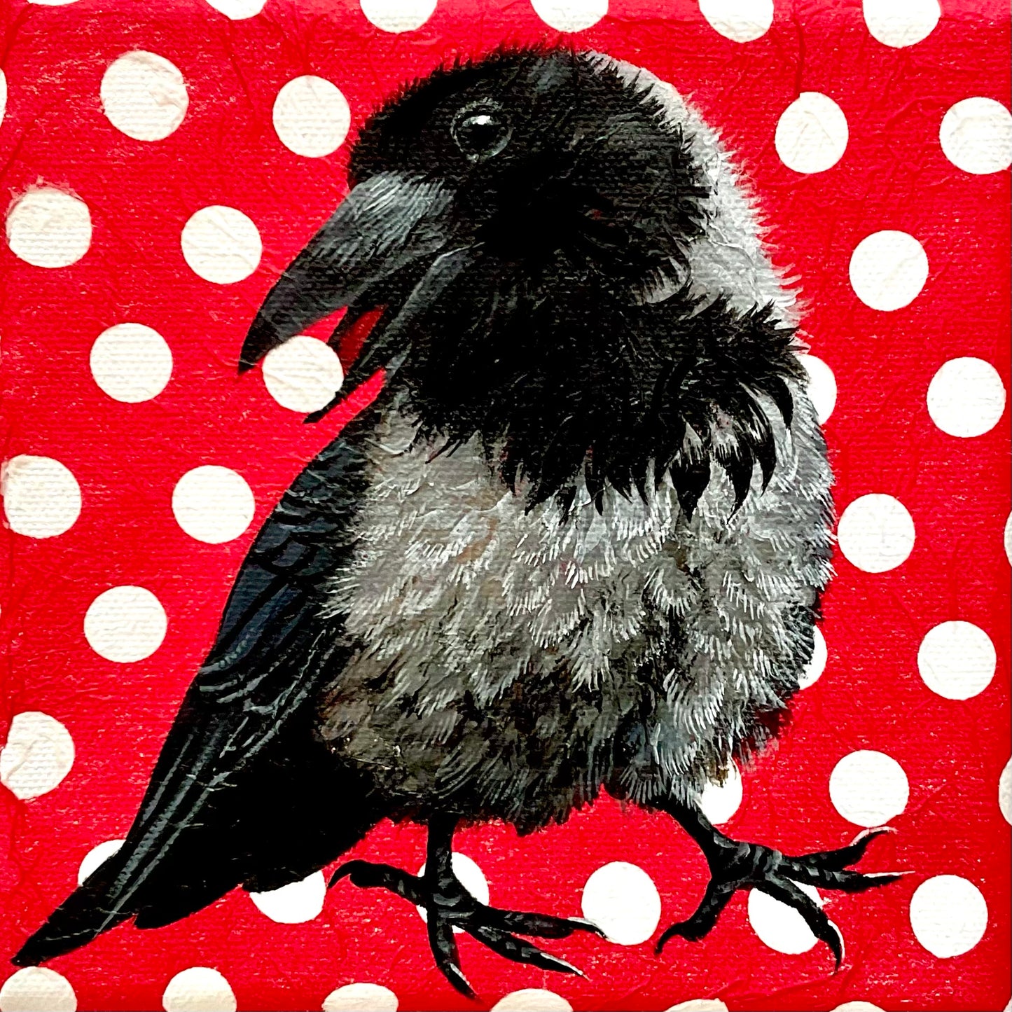 Crows are Mischievous! (Polka Dot Crow)
