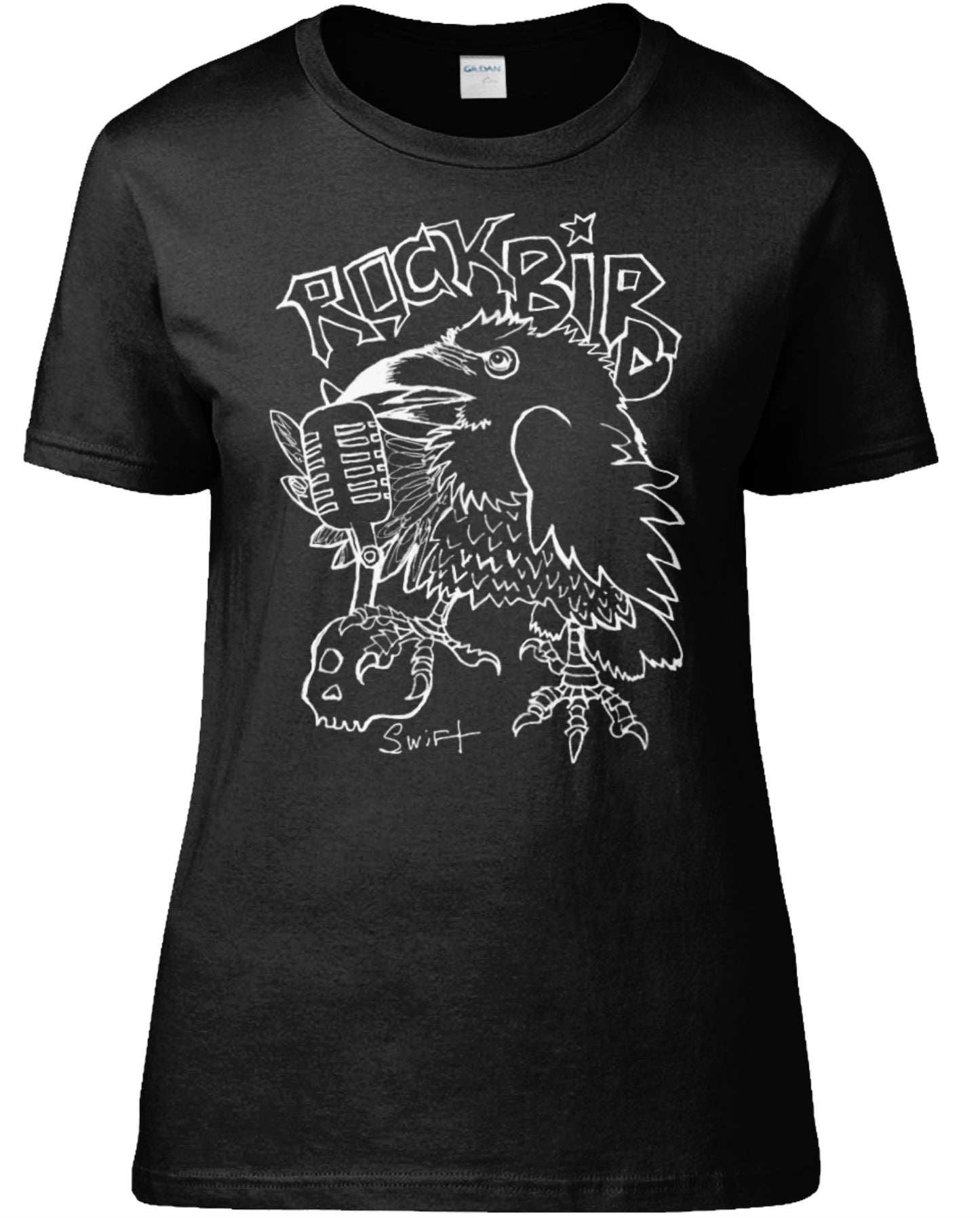 Rock Bird woman T-shirt, black