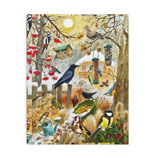 Garden Birds Jigsaw Puzzle — 252/500 Piece Scenic Birdwatching Puzzle