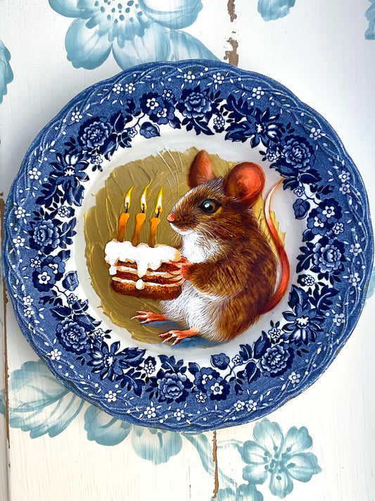 The Birthday Cake mouse, decorative saucer