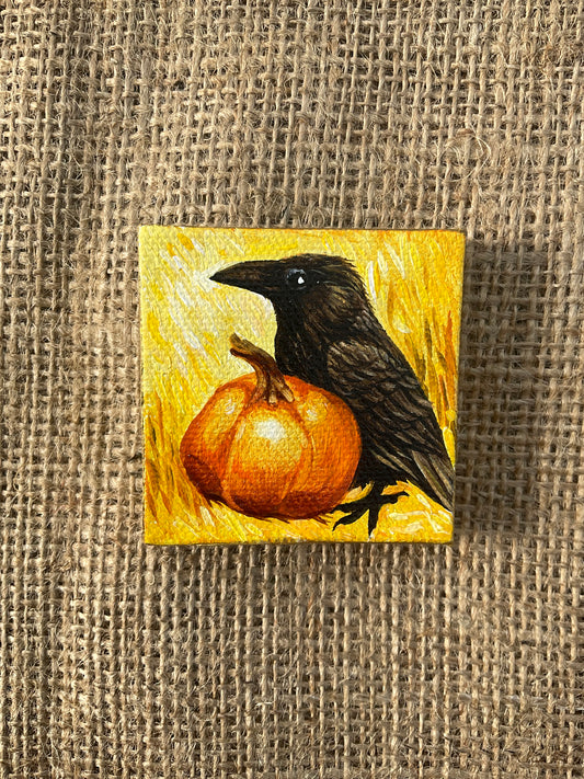Autumn Crow miniature painting N4