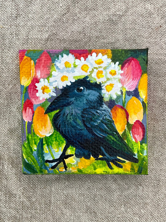 Daisies crow miniature