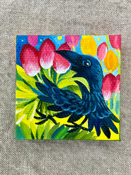 I brought these for you! crow miniature