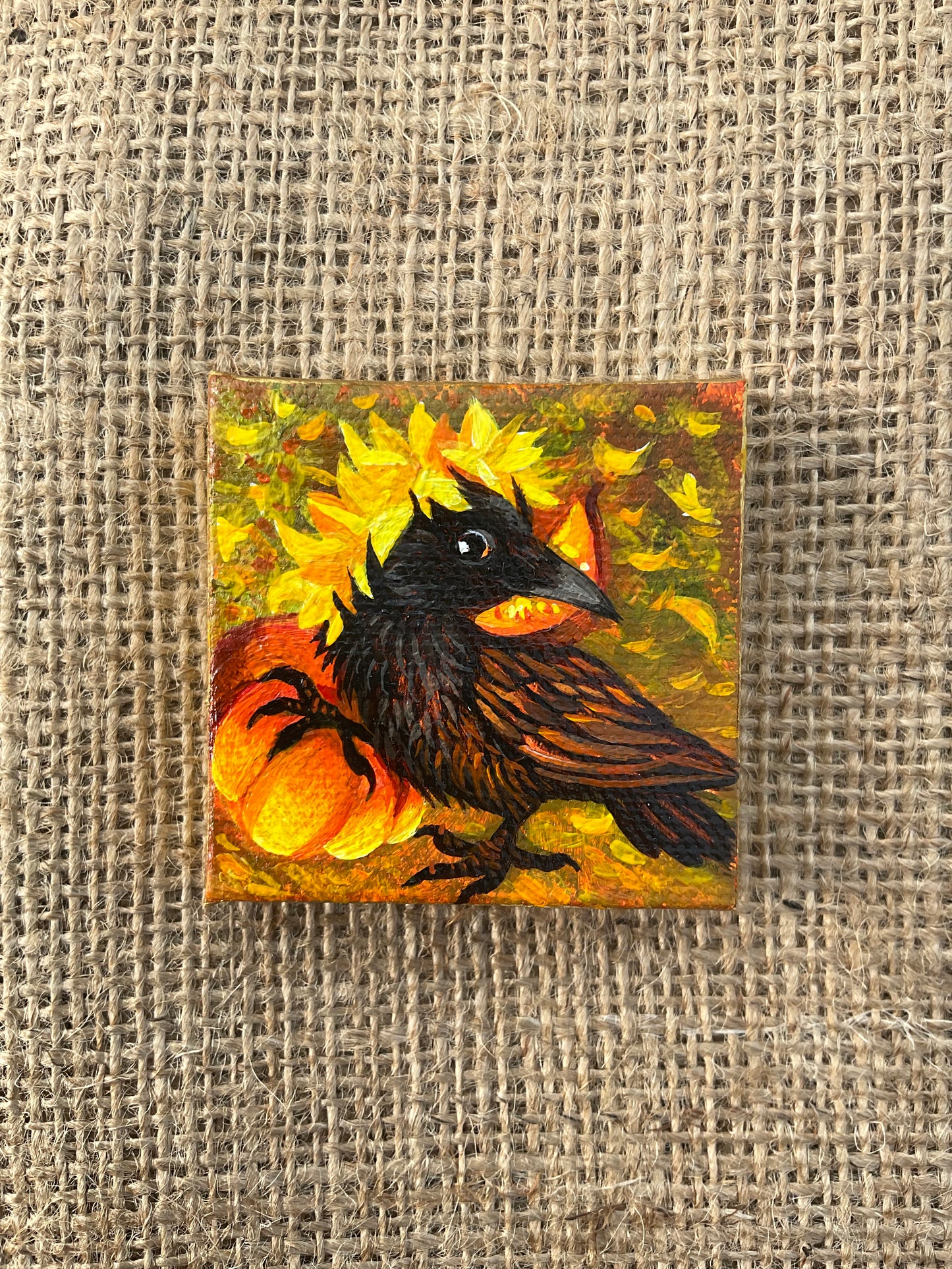 Autumn Crow miniature painting N3