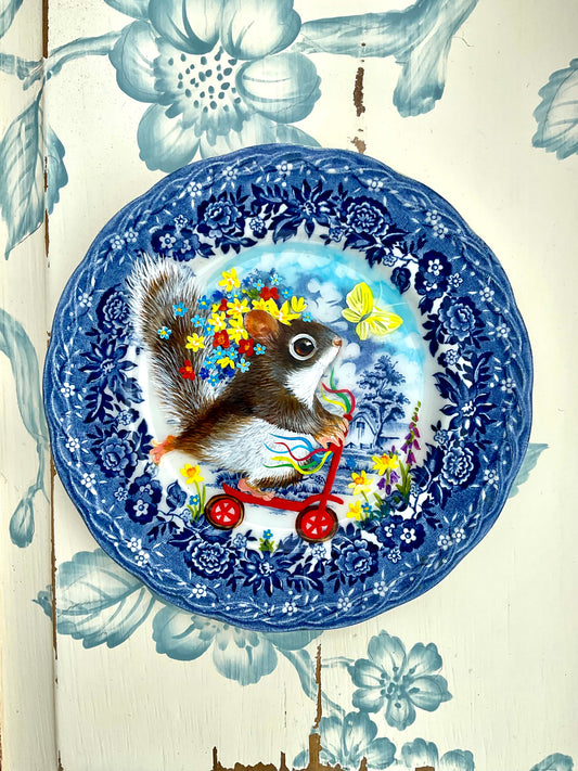 Riding into the Spring! Decorative saucer