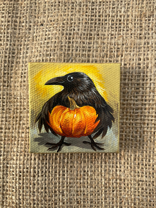 Autumn Crow miniature painting N6